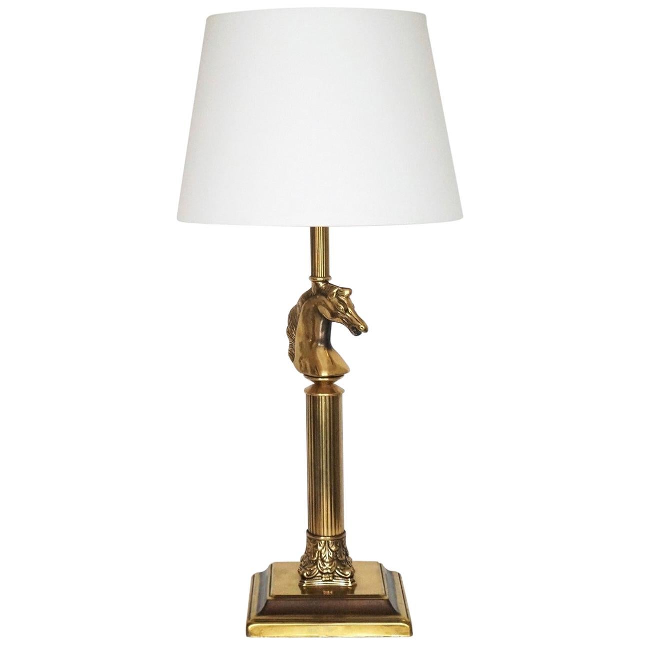 horse head table lamp