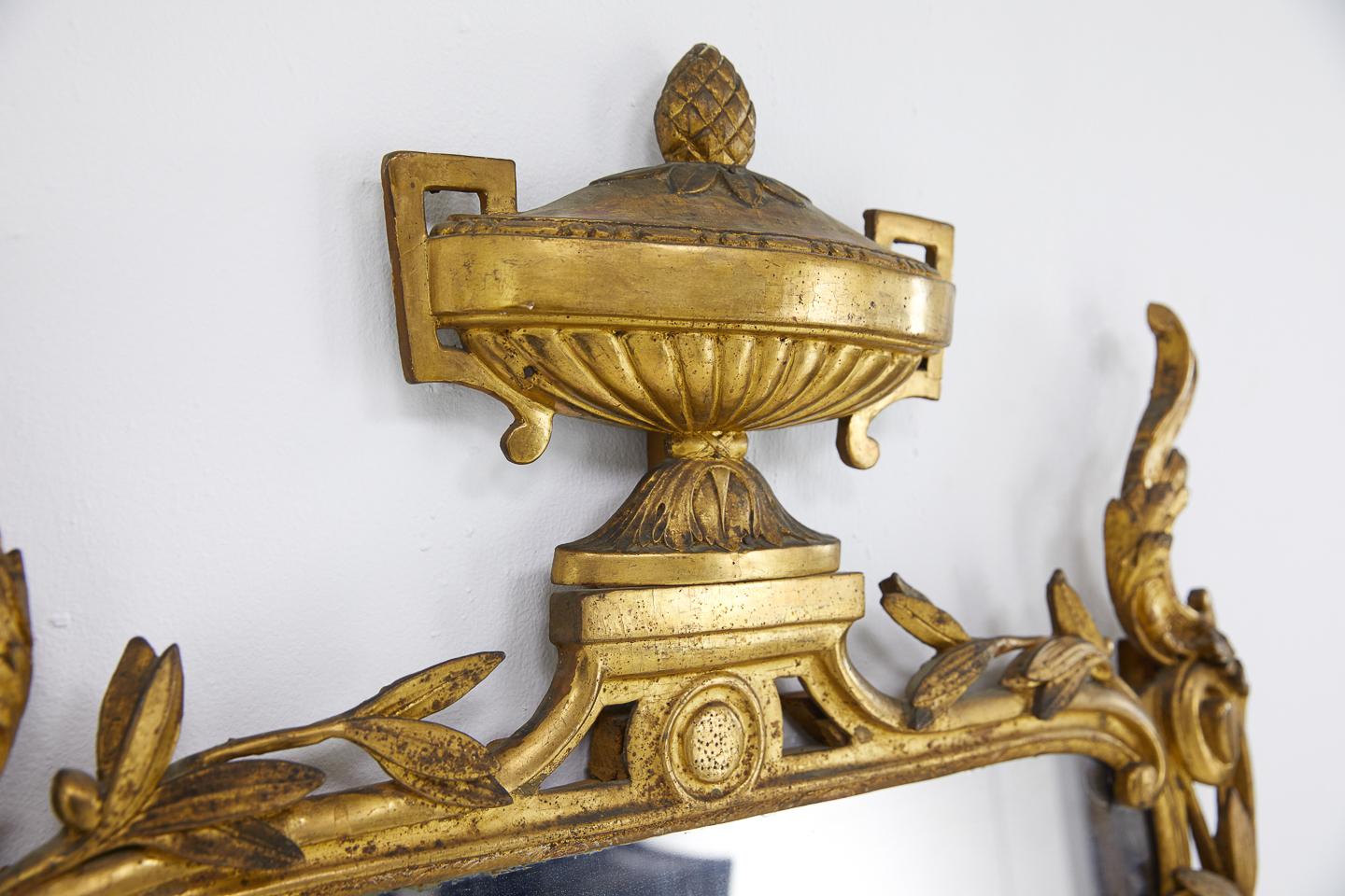 French Classical Gilt Urn Mirror 1