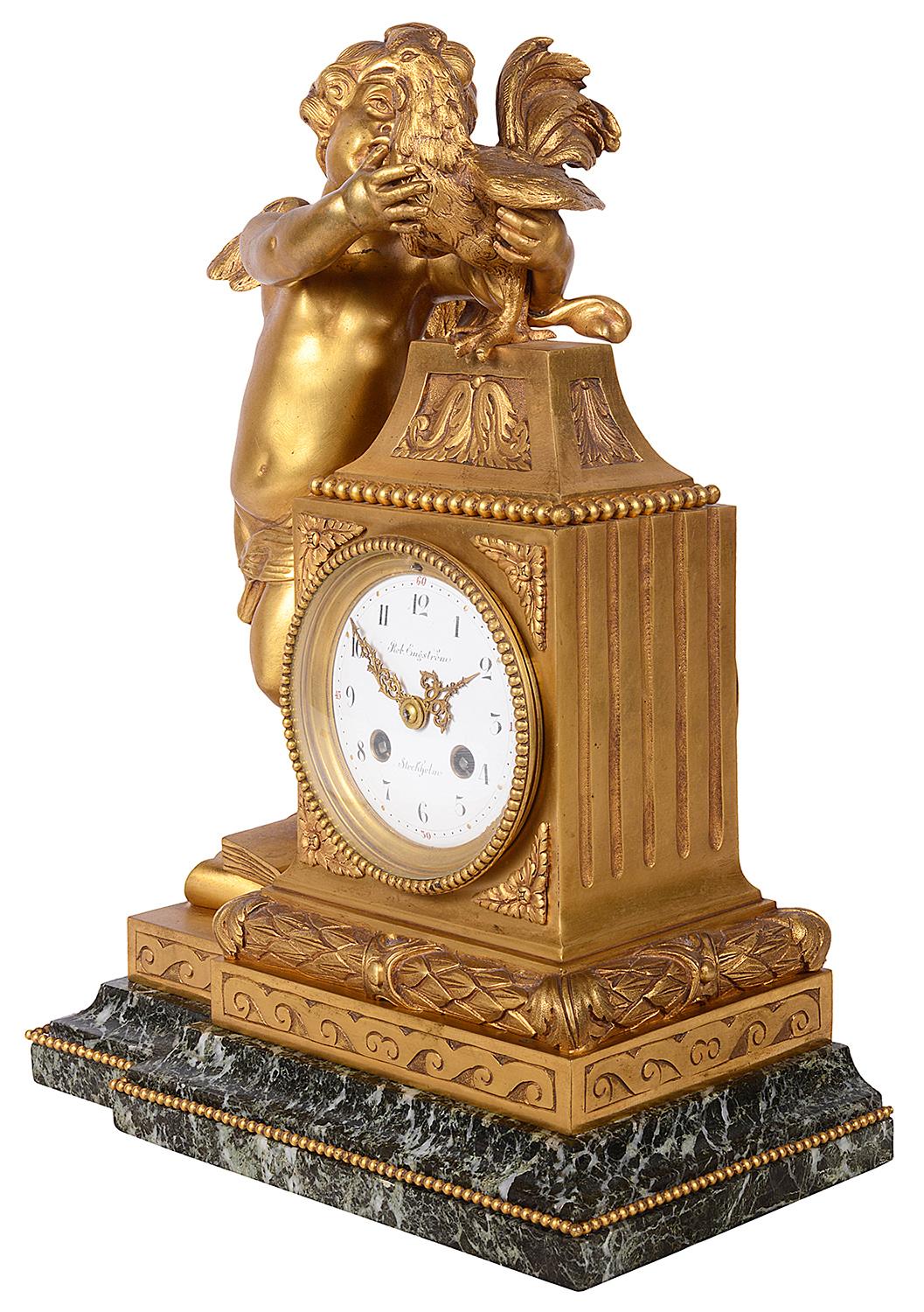 French Classical Mantel Clock, circa 1880 In Good Condition For Sale In Brighton, Sussex