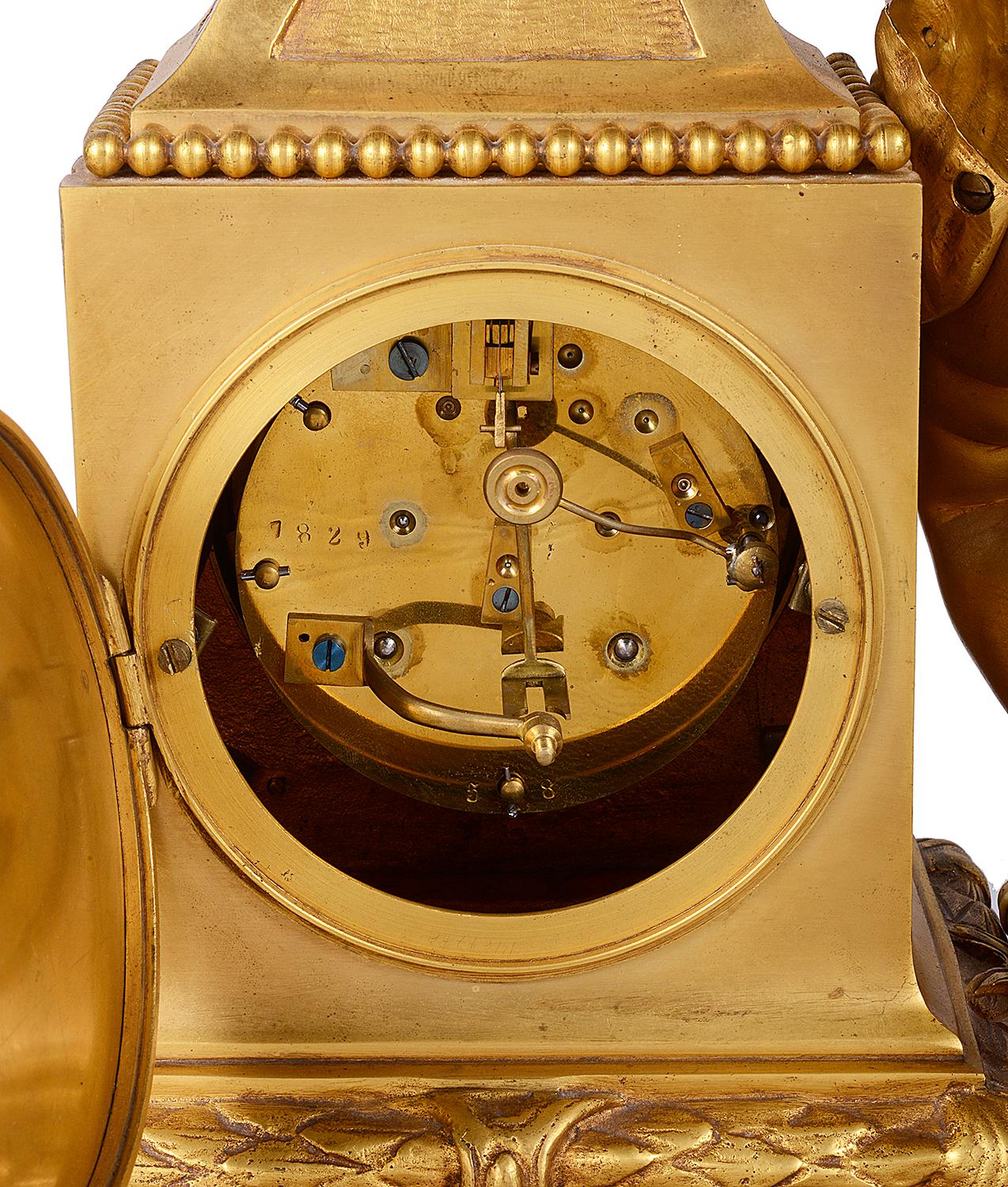 Ormolu French Classical Mantel Clock, circa 1880 For Sale