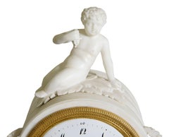 French classical Marble mantle clock, C19th