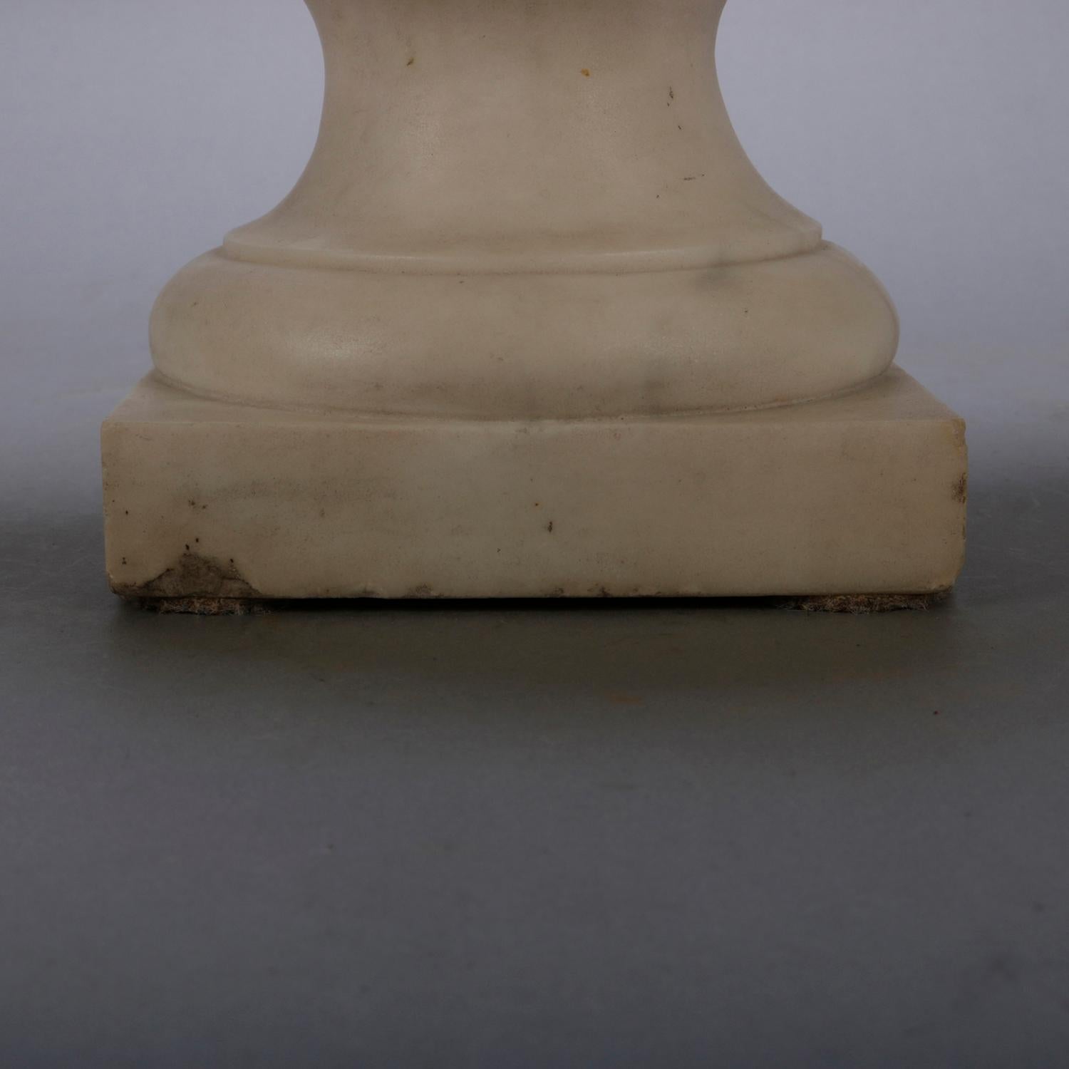 French Classical Marble Sculpture of Boy Signed Alphonse Henri Nelson circa 1880 4
