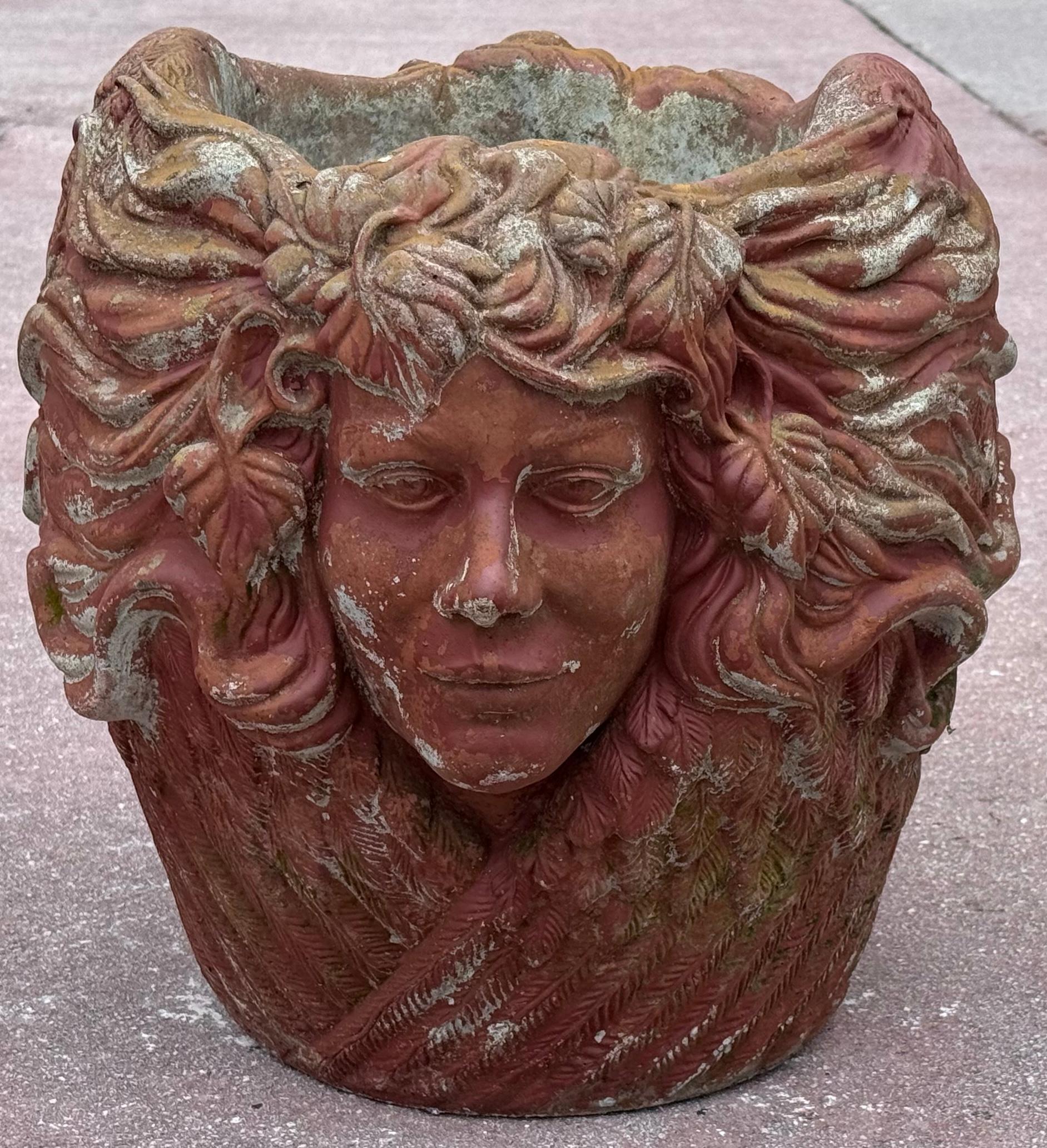 20th Century French Classical Revival Limestone Planter, Finely Carved Limestone Jardiniere For Sale