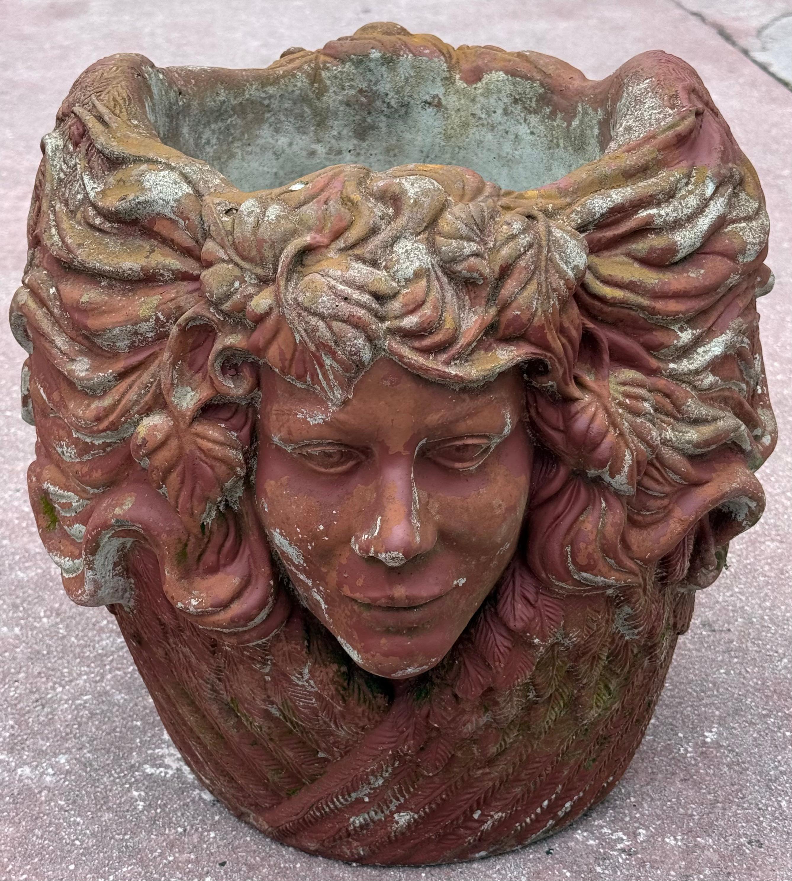 Hand-Carved French Classical Revival Limestone Planter, Finely Carved Limestone Jardiniere For Sale