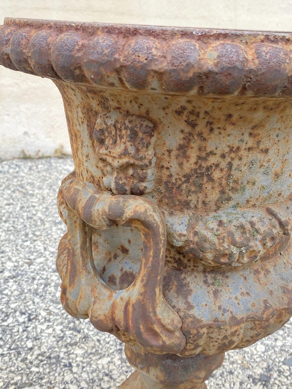 20th Century French Classical Style Cast Iron Urn Form 17