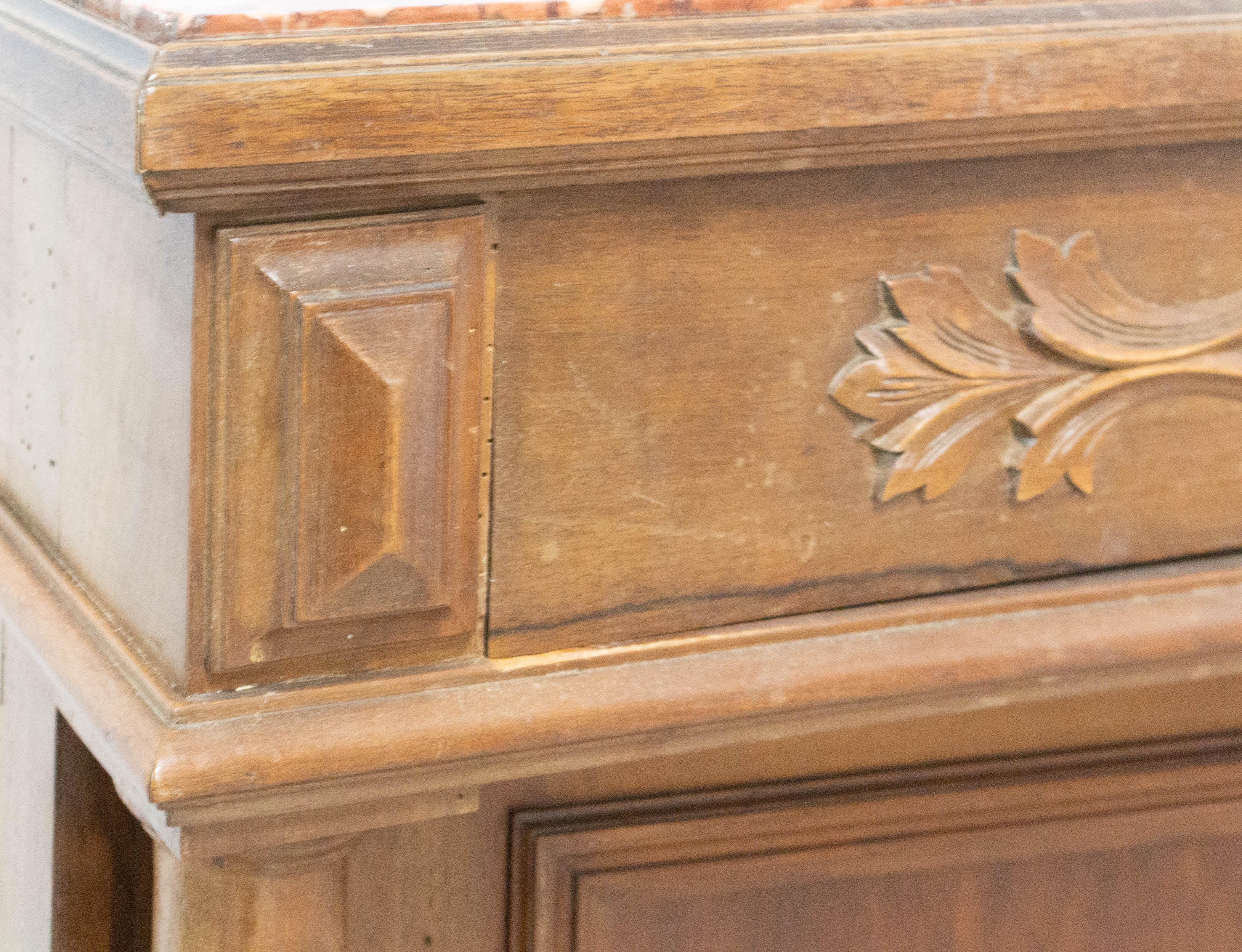 French Classical Style Commode Buffet Marble Top, Early 20th Century 7