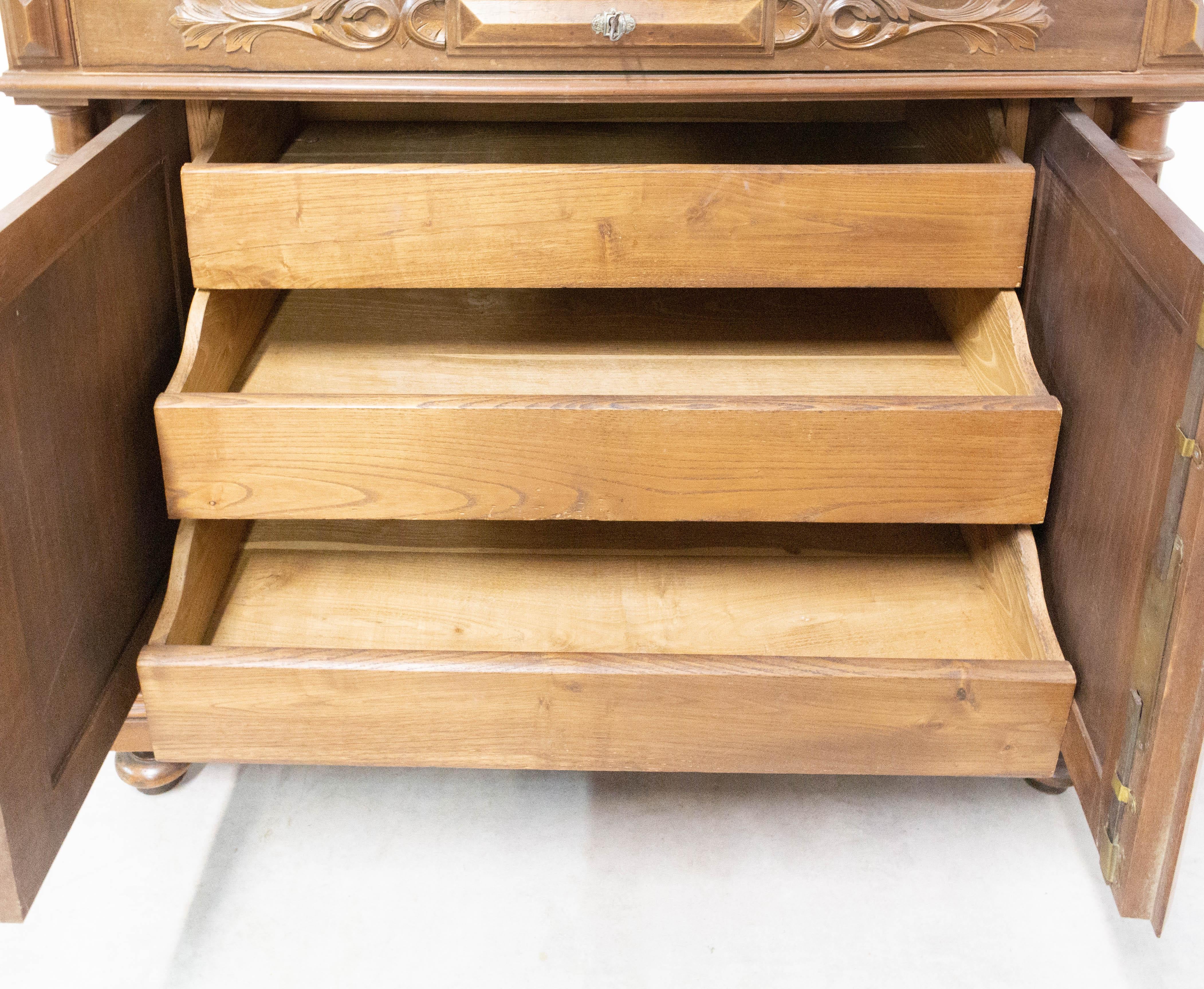 French Classical Style Commode Buffet Marble Top, Early 20th Century For Sale 4