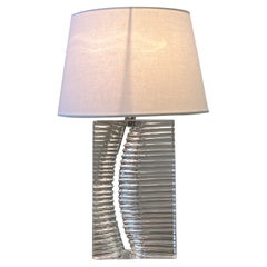 French Clear Crystal Table Lamp by Daum