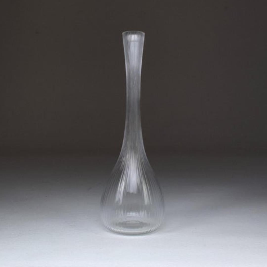 Vaso francese in vetro trasparente di Daum, Francia, anni '70 in vendita 1