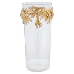 French Clear Glass Vase With Gilt Bronze Mount