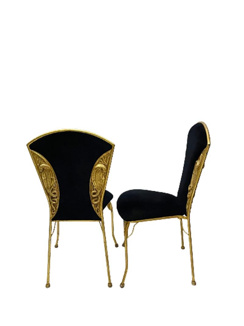 Chaises de salle à manger françaises « Cléopâtre », années 1970 en vente 6