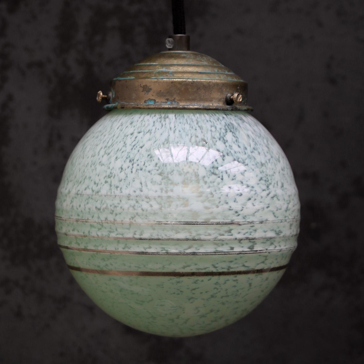 Art nouveau Lampe pendante française 