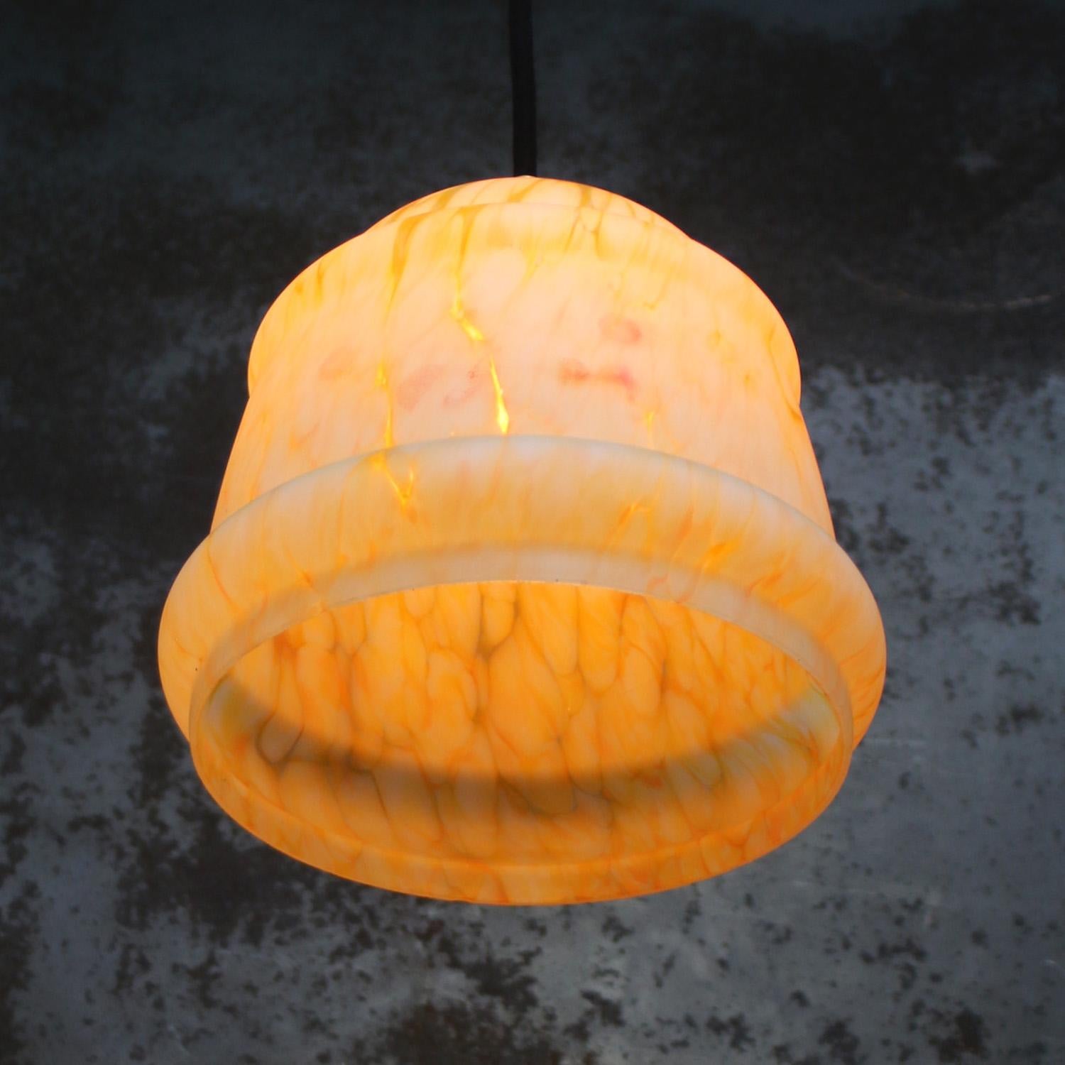 Art Déco Lampada a sospensione francese 