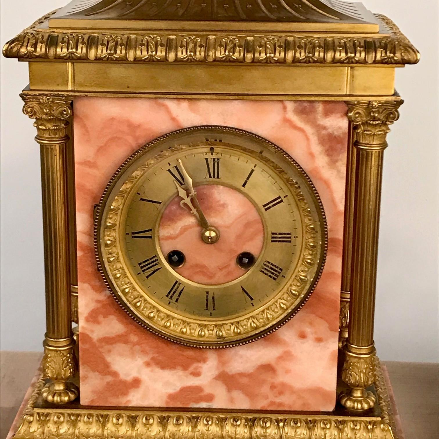 French Clock Garniture de Cheminee by Etienne Maxant For Sale 6