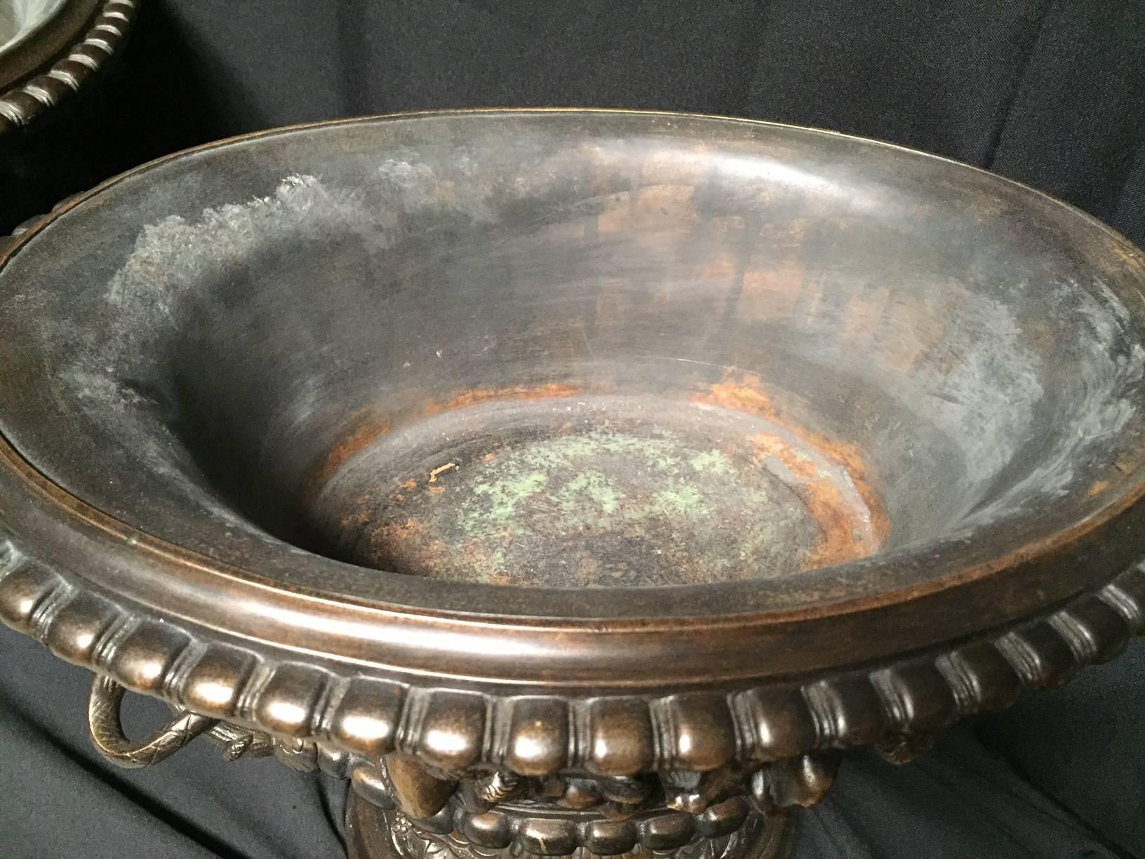 French Clodion Style Oval Bowl with Cherub Handles 2