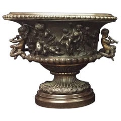 French Clodion Style Oval Bowl with Cherub Handles