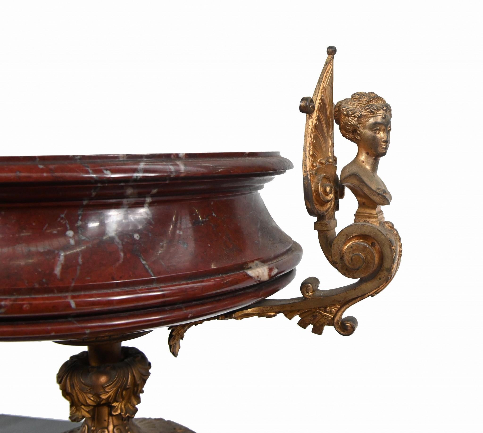 Marbre Pendule en marbre cloisonné Garniture en marbre Aesthetic Movement en vente