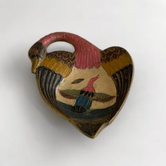 French Cloisonné Swan Key Dish Catchall Ashtray