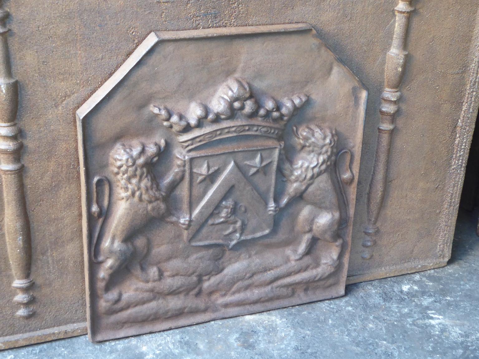 Cast French 'Coat of Arms' Fireback