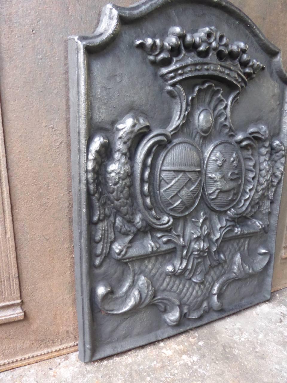 20th Century French 'Coat of Arms' Fireback