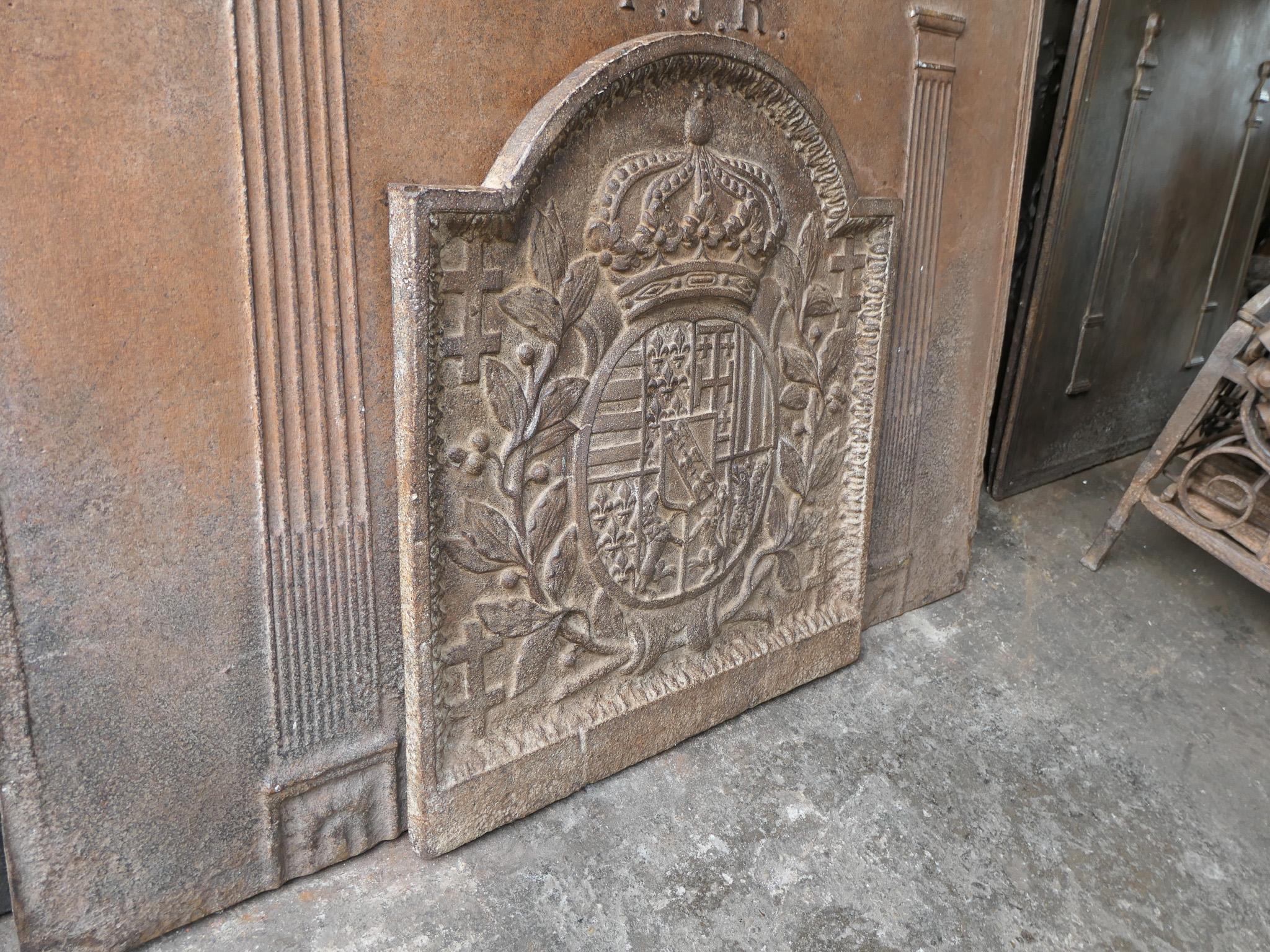 French 'Coat of Arms of Lorraine' Fireback / Backsplash, 18th-19th Century For Sale 5