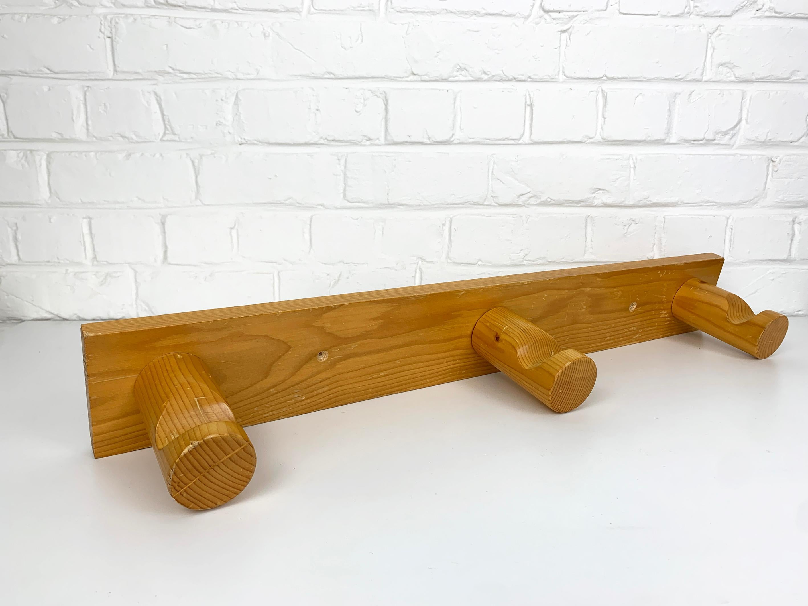 Charlotte Rack French Coat Rack by Charlotte Perriand for Les Arcs, Pinewood, 1960s ...