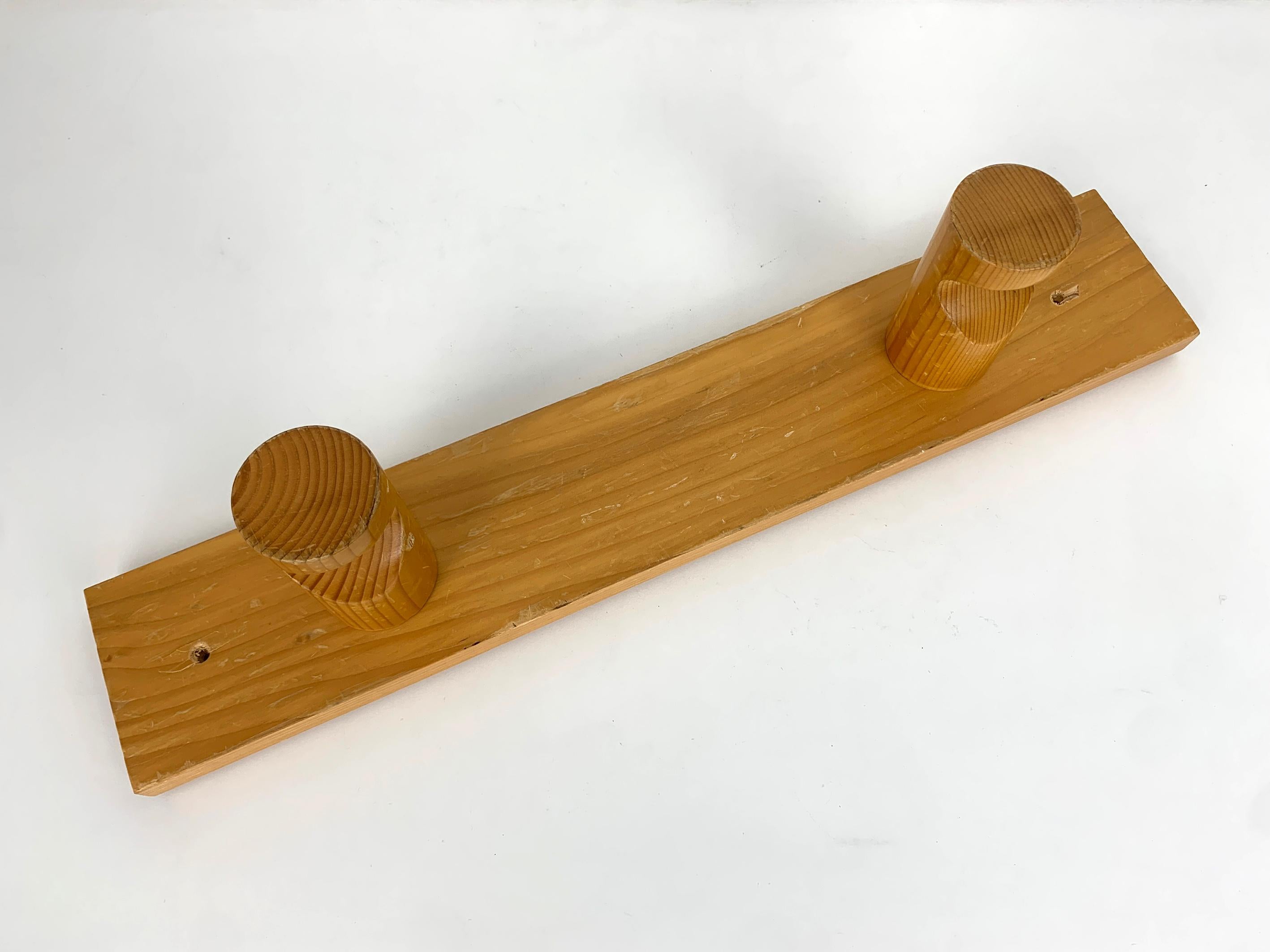 French Coat Rack by Charlotte Perriand for Les Arcs, Pinewood, 1960s 1