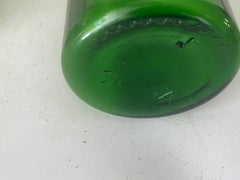 French Cobalt Green Pharmacy Bottles Set of 2 Circa 20th Century