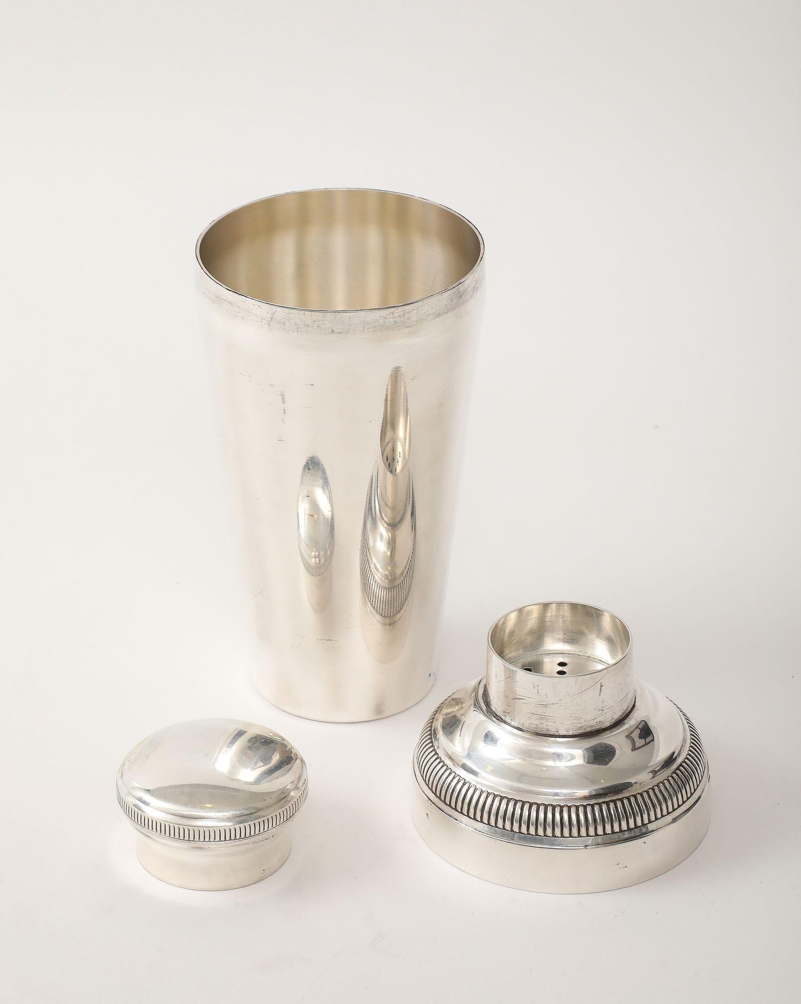 Silver Plate French Cocktail Shaker For Sale