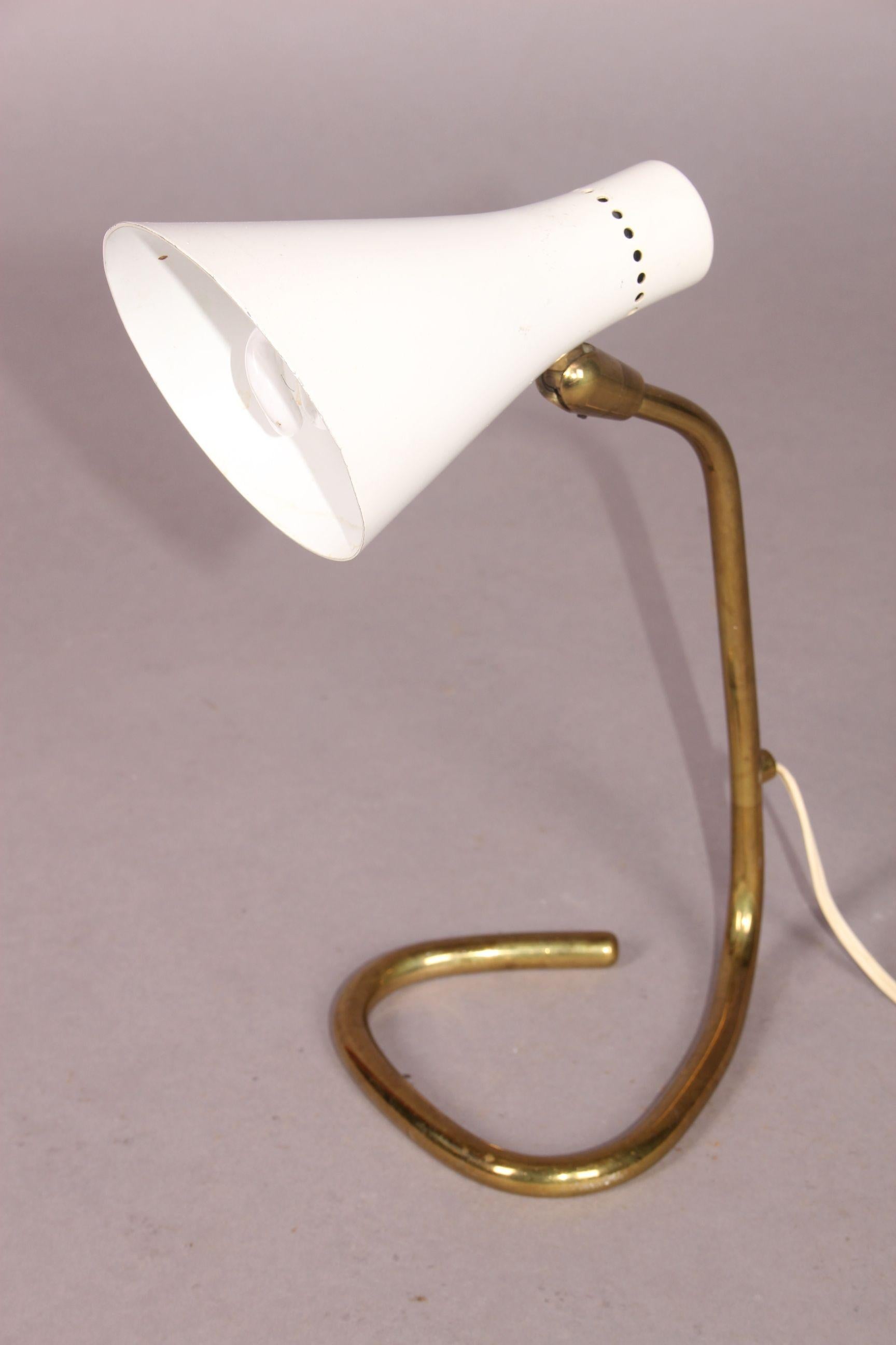 French Cocotte Brass and Painted Table Lamp 3