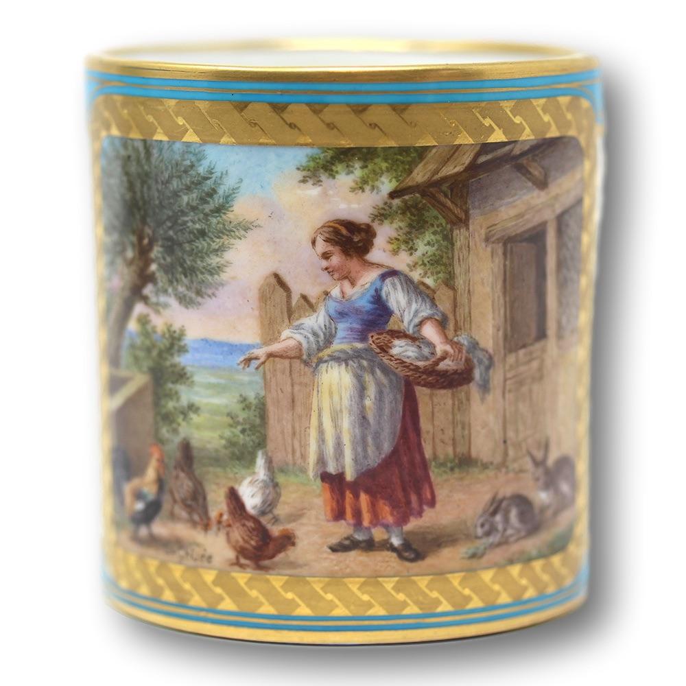 French Coffee Can & Saucer  'Sevres' 2