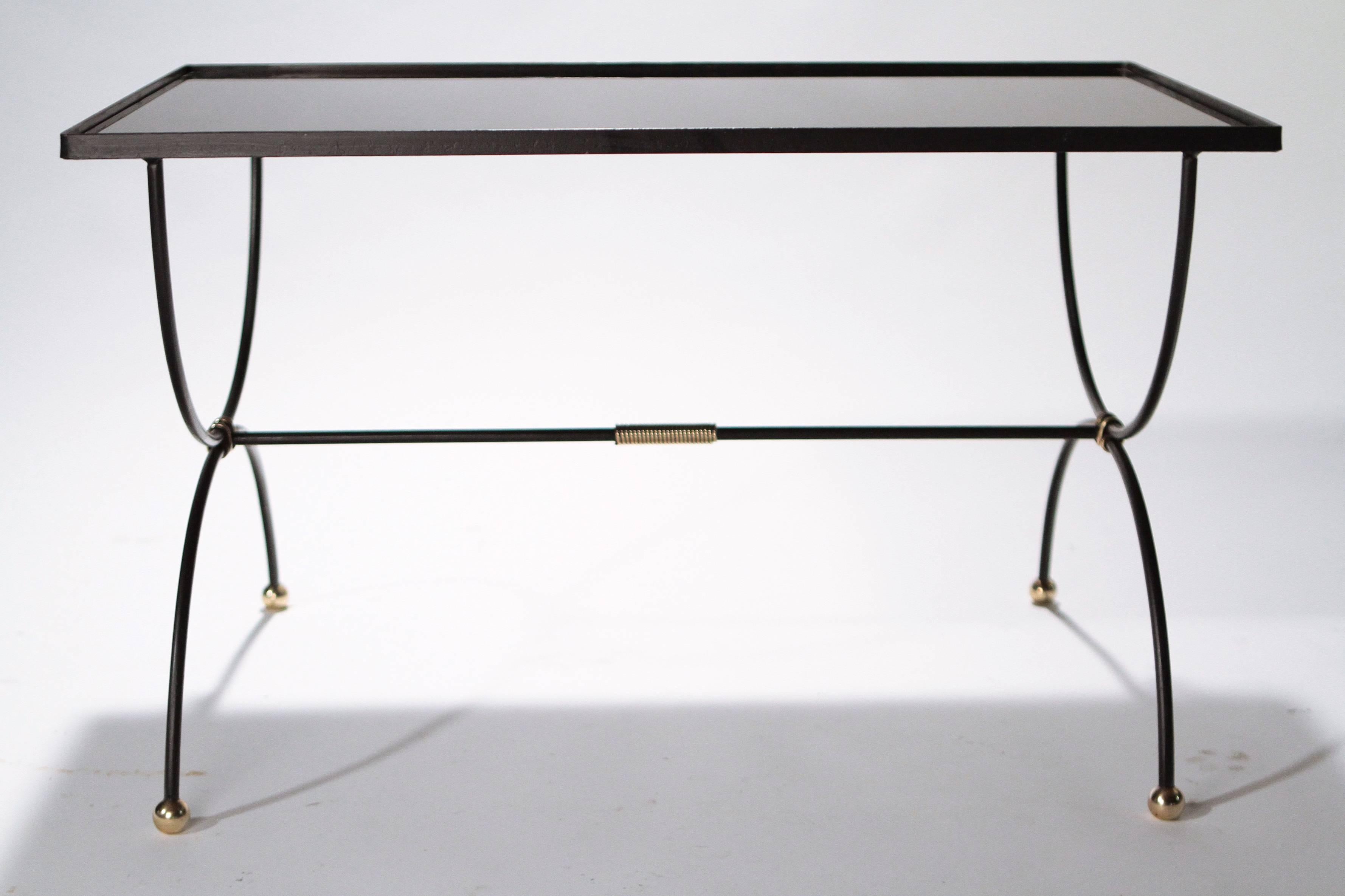 Mid-Century Modern French Coffee Table Attributed to Jacques Adnet, 1950s