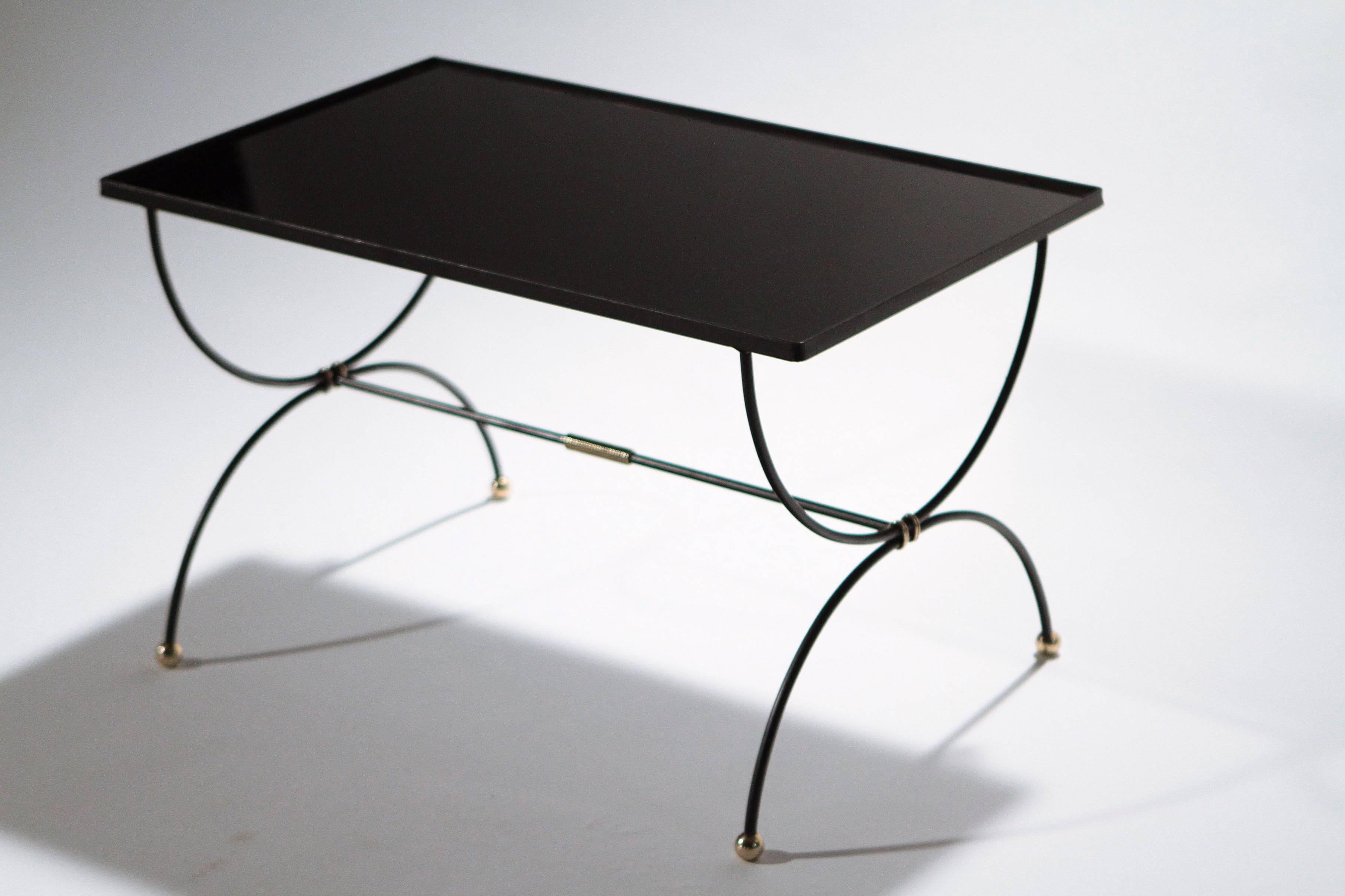 Mid-20th Century French Coffee Table Attributed to Jacques Adnet, 1950s