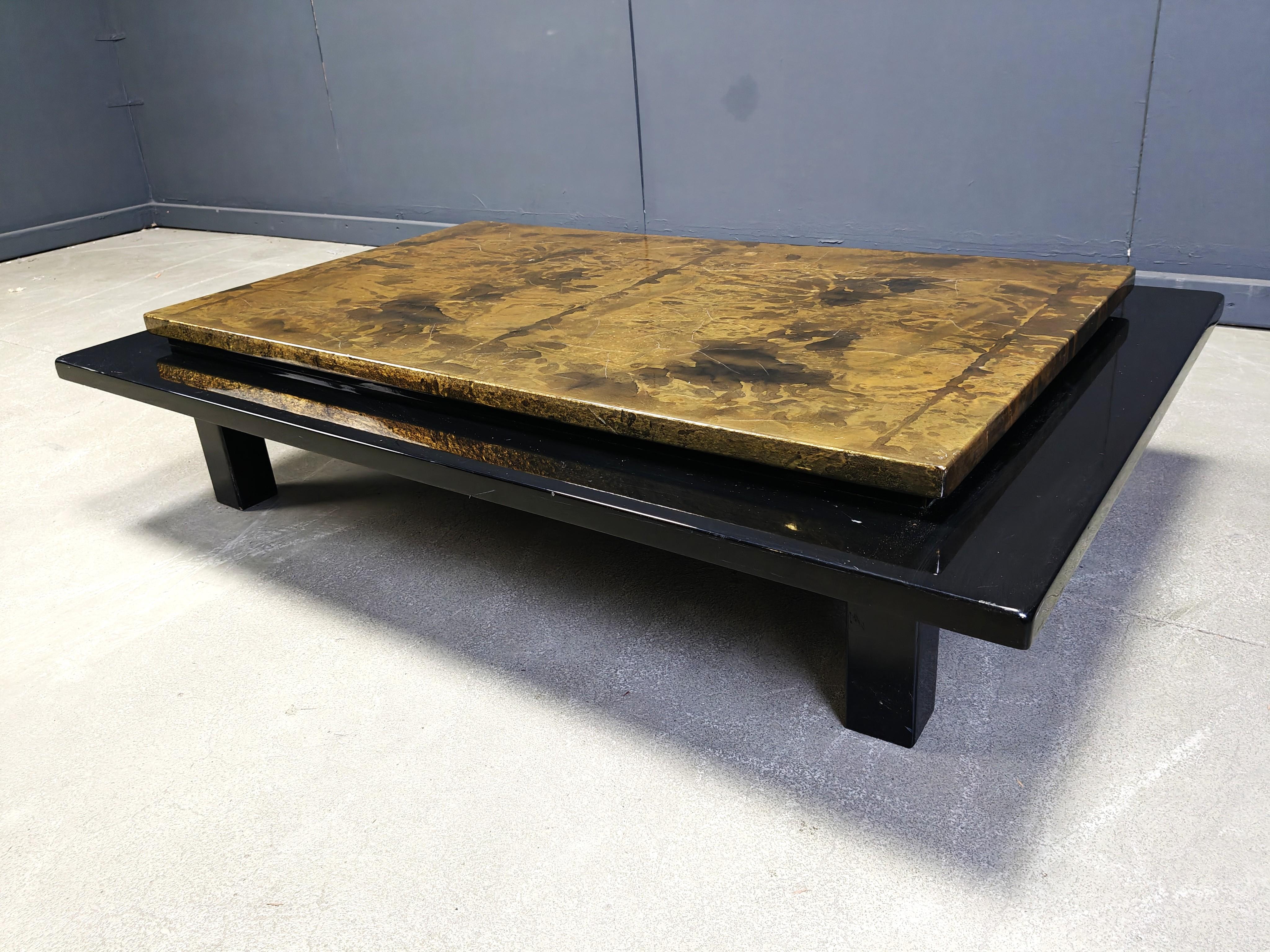 Hollywood Regency Table basse française par Guy Lefevre pour Maison Jansen, 1970