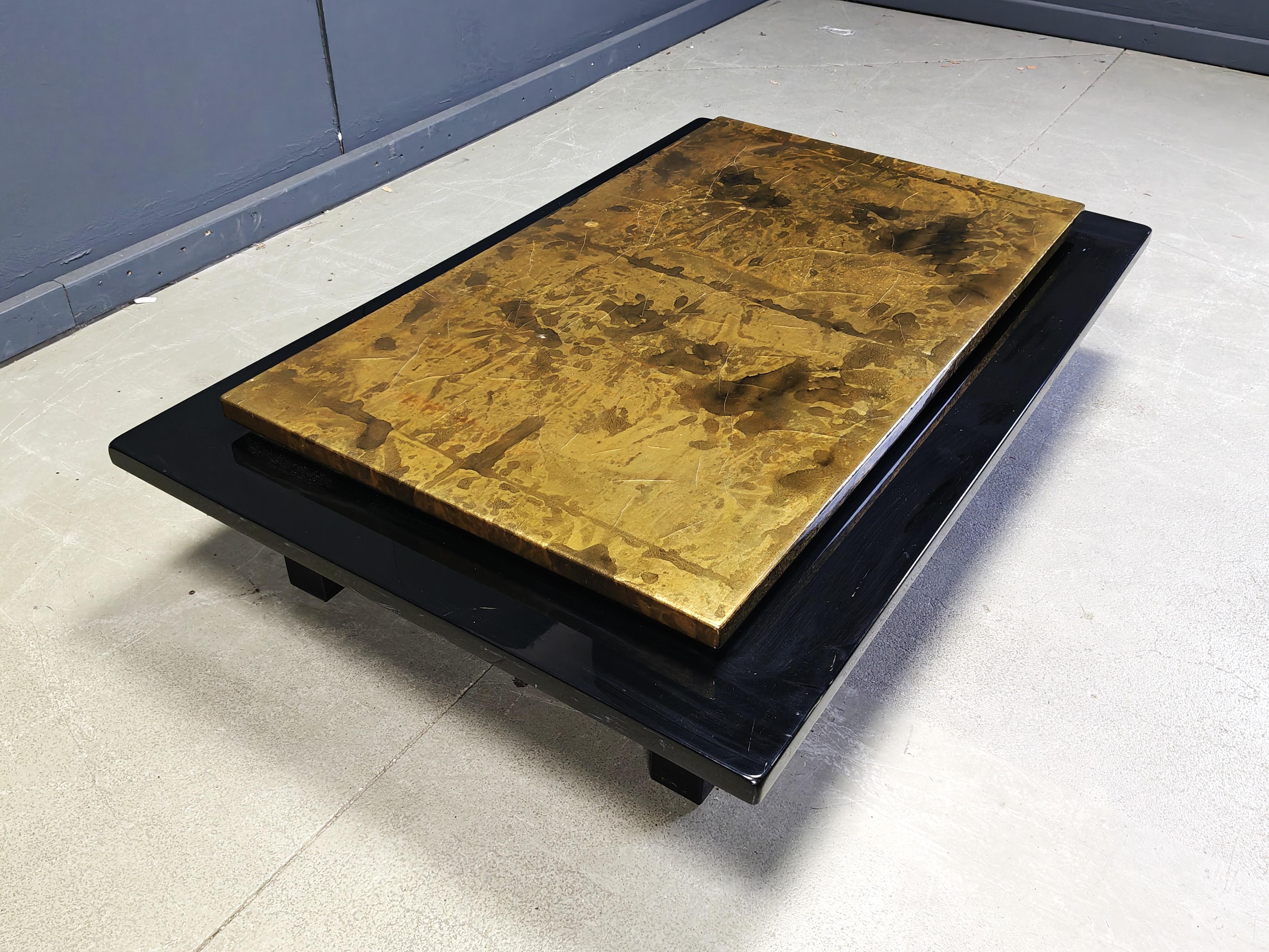 Table basse française par Guy Lefevre pour Maison Jansen, 1970 Bon état à Leuven, Vlaams Gewest