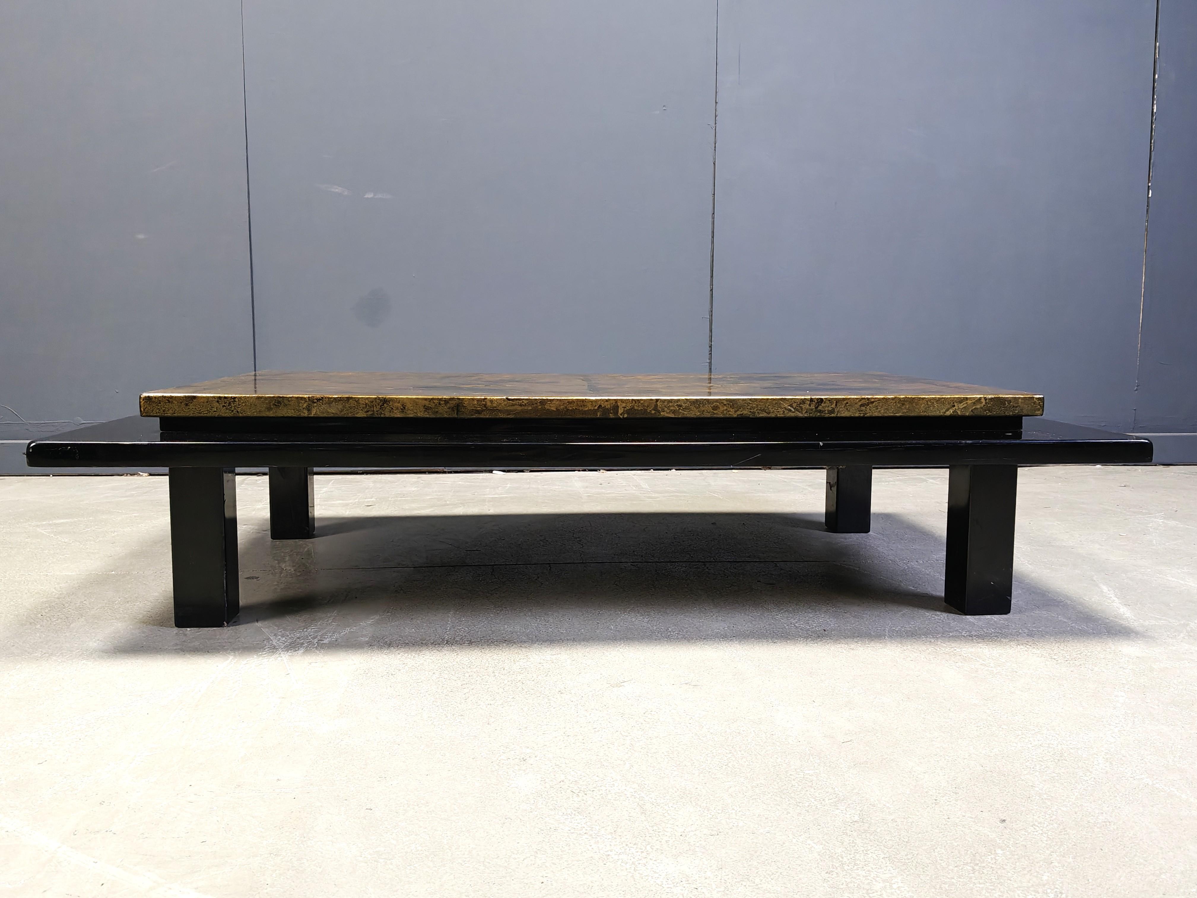 Laiton Table basse française par Guy Lefevre pour Maison Jansen, 1970