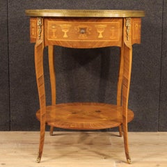 French Coffee Table in Inlaid Wood