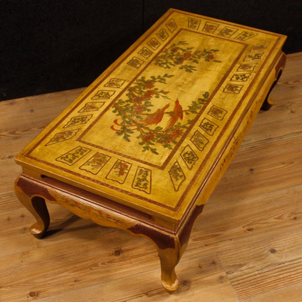French Coffee Table in Lacquered and Painted Chinoiserie Wood from 20th Century 4