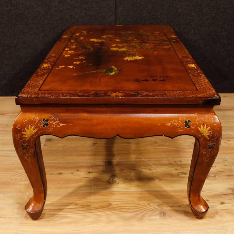 French Coffee Table in Lacquered Chinoiserie Wood from ...