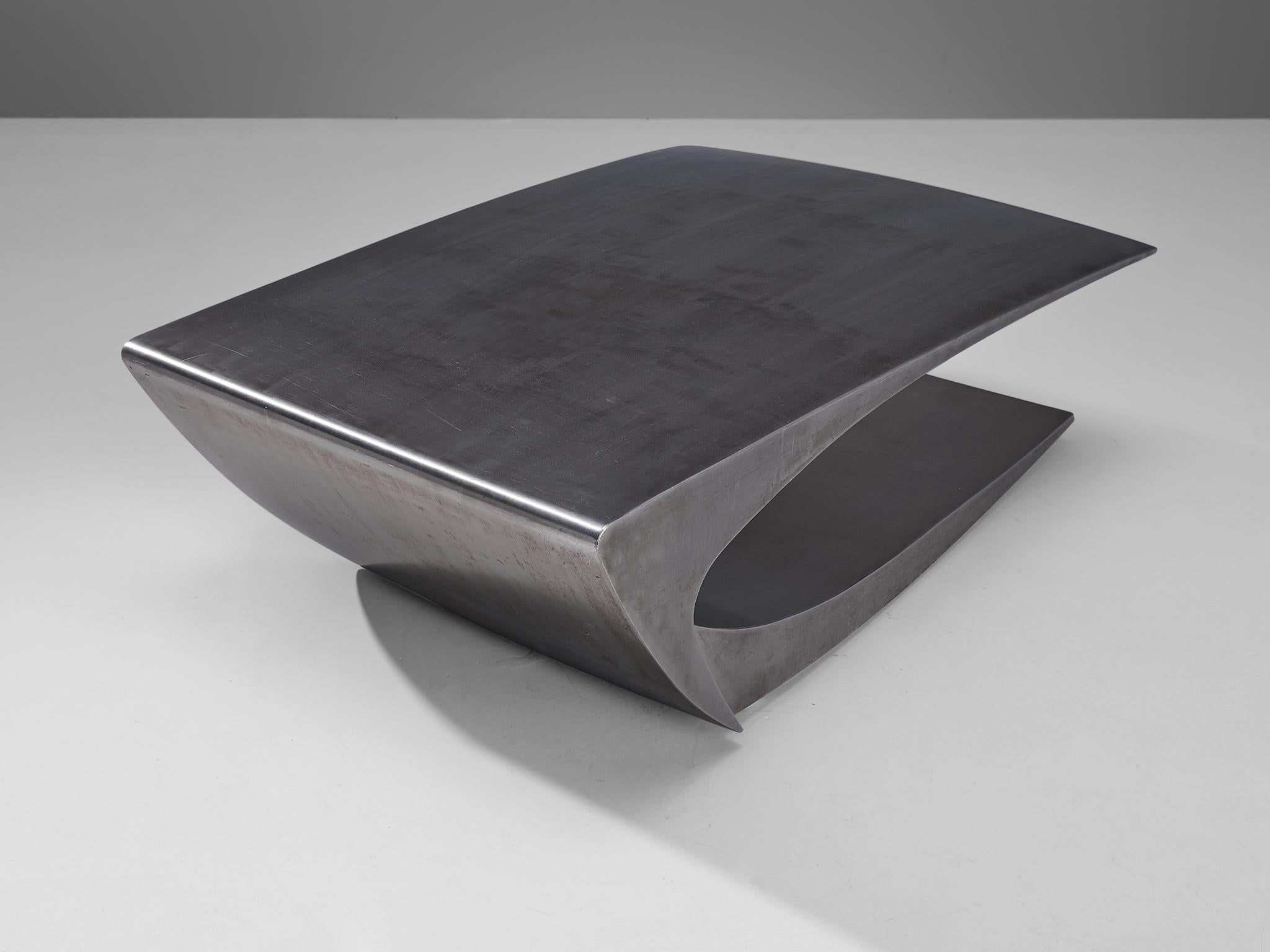 French Coffee Table in Stainless Steel  3
