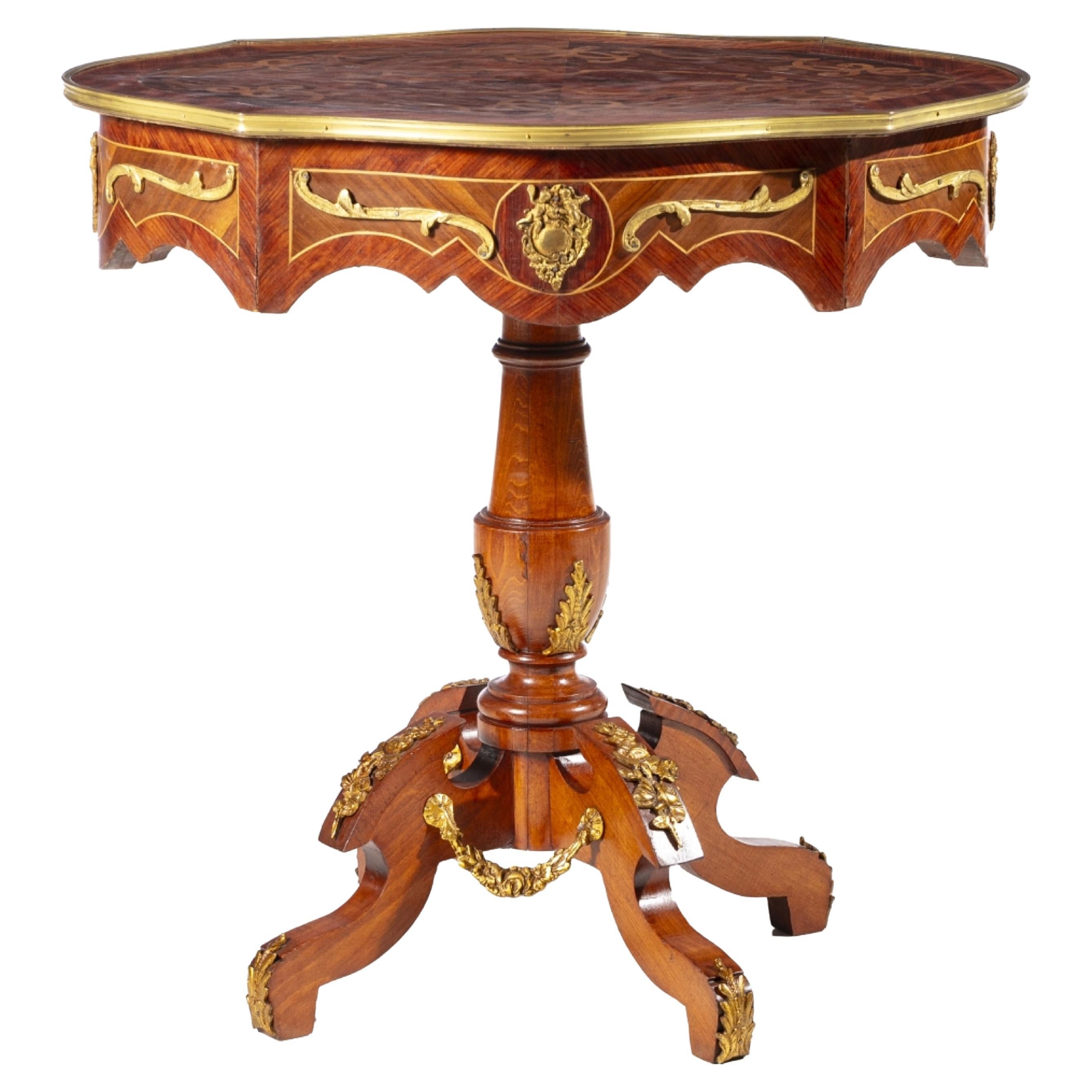 FRENCH COFFEE TABLE LOUIS XV STYLE 19th Century For Sale