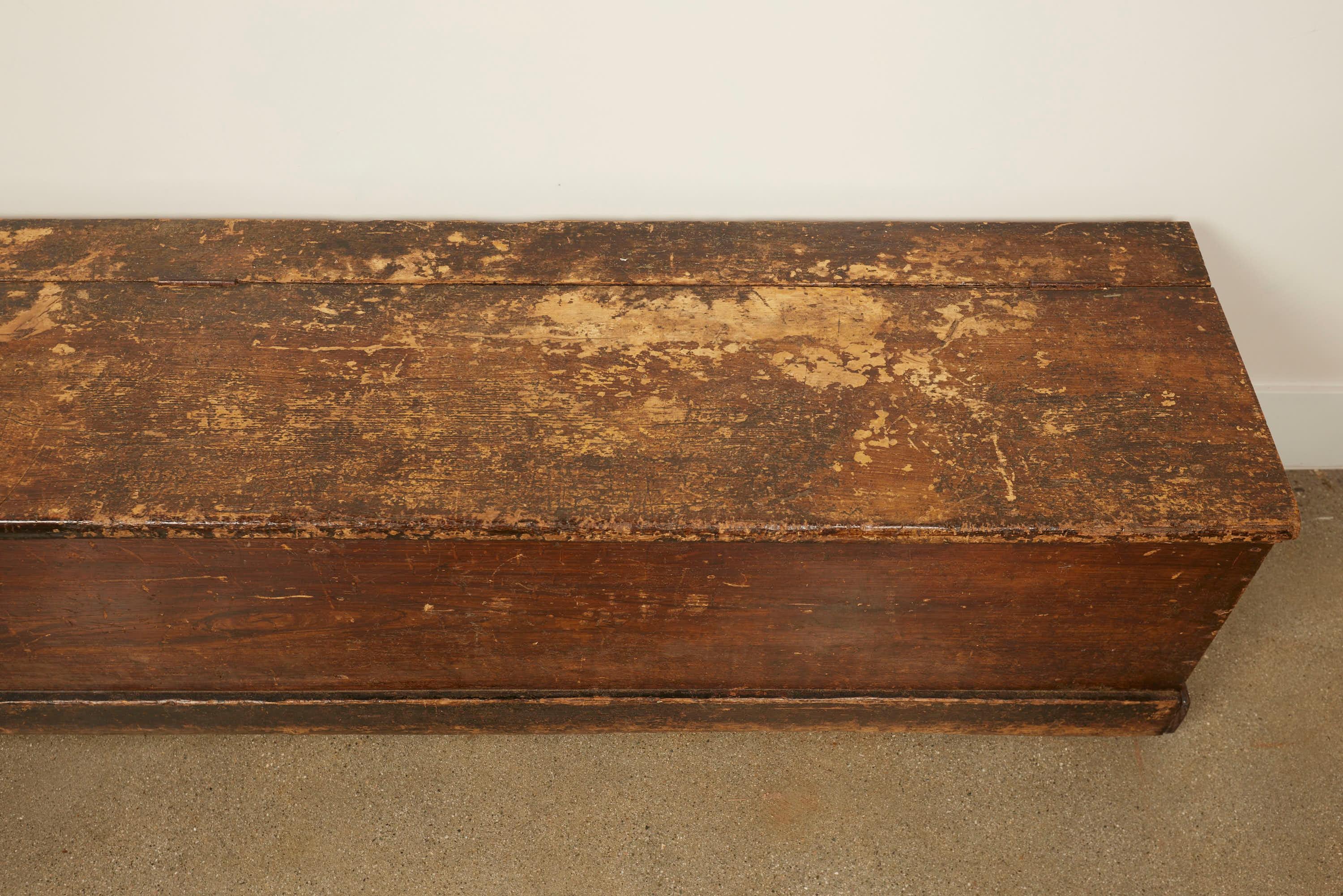 Mid-Century Modern French Coffer Bench 19th Century For Sale