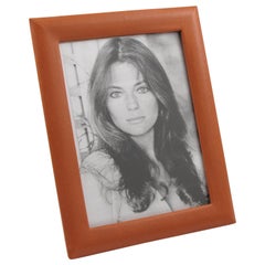 French Cognac Leather Picture Frame