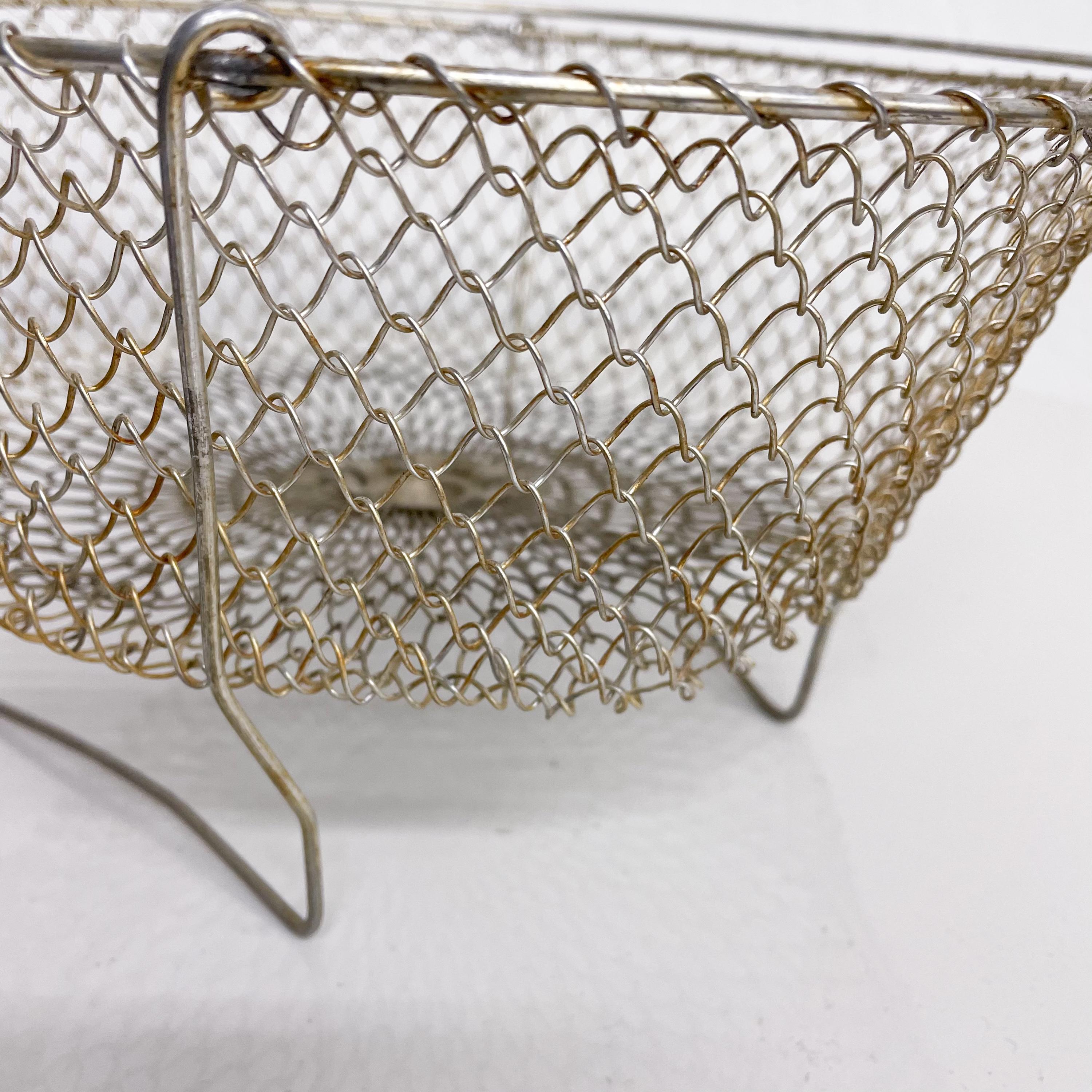 vintage collapsible wire egg basket