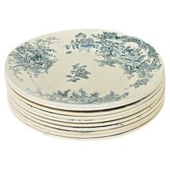 French Collection of Ten Floral Pattern Plates