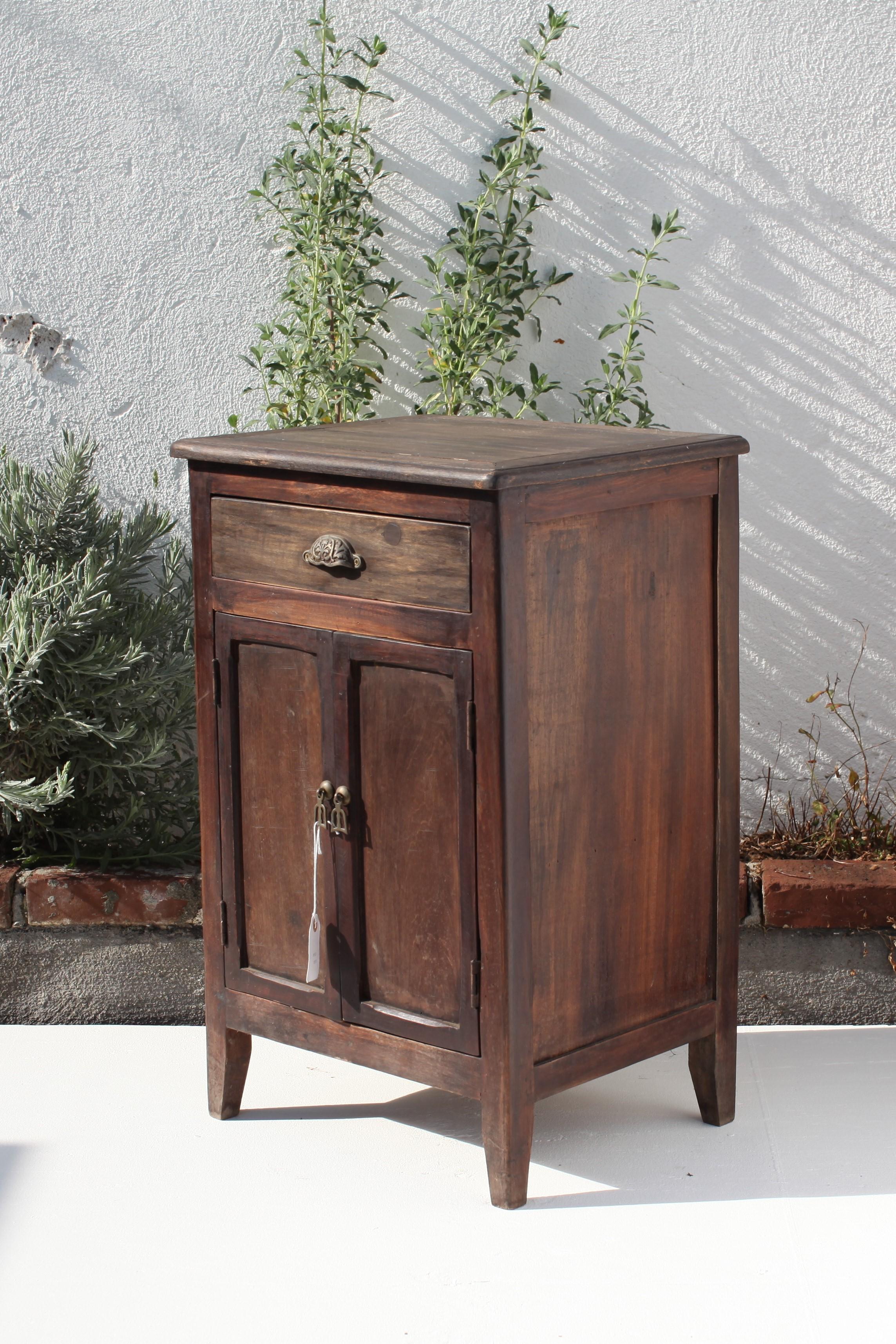 From our Prewar Teak collection originating in Vietnam, this vintage piece was made with exquisite craftsmanship and handiwork. The design has delicate French and European markings, and a beautiful patina that will only continue to age well.