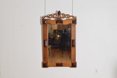 Französischer Kolonialer Lederspiegel, frühes 20.