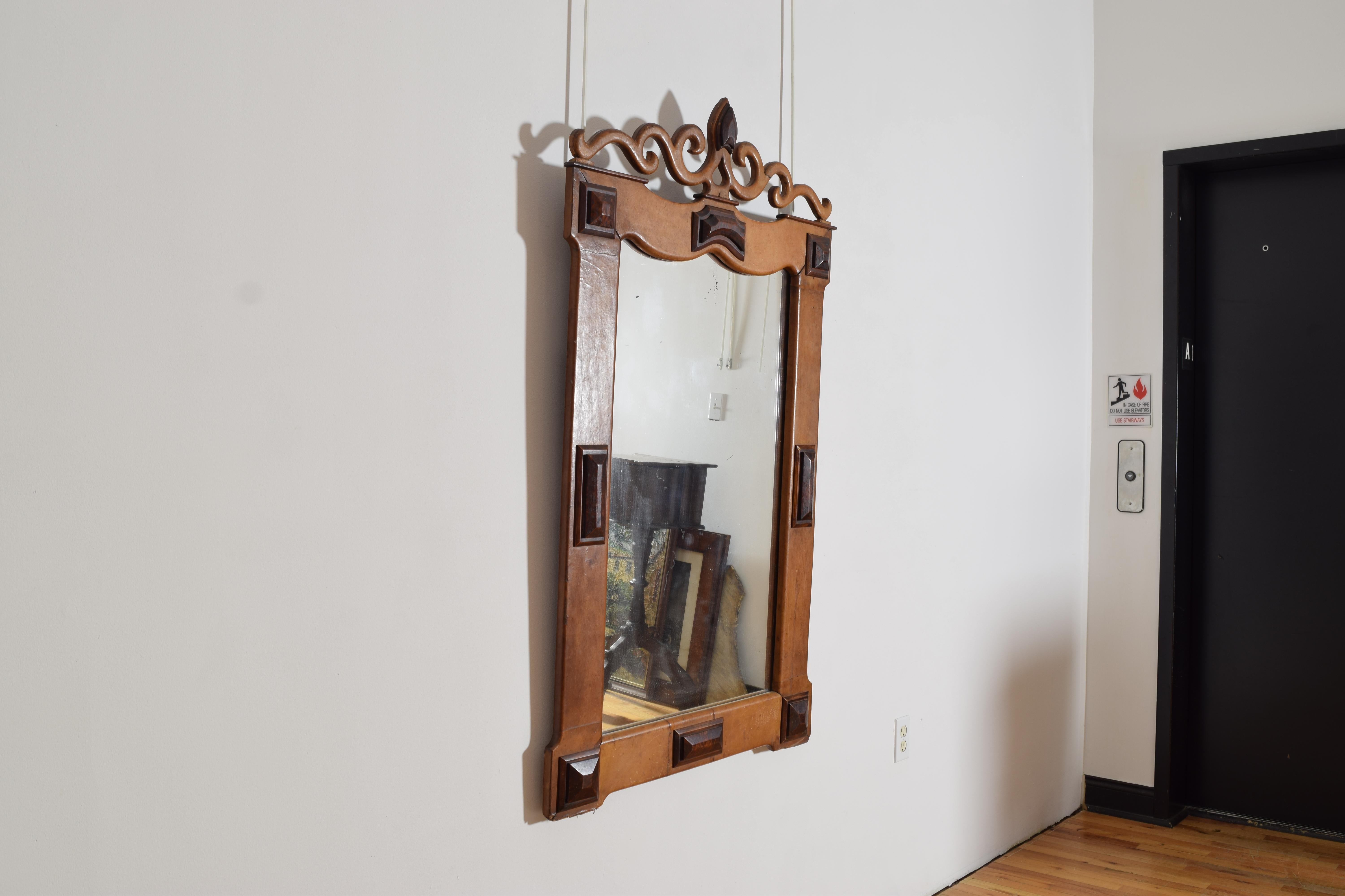 Baroque Miroir en cuir Coloni, début du 20e siècle en vente