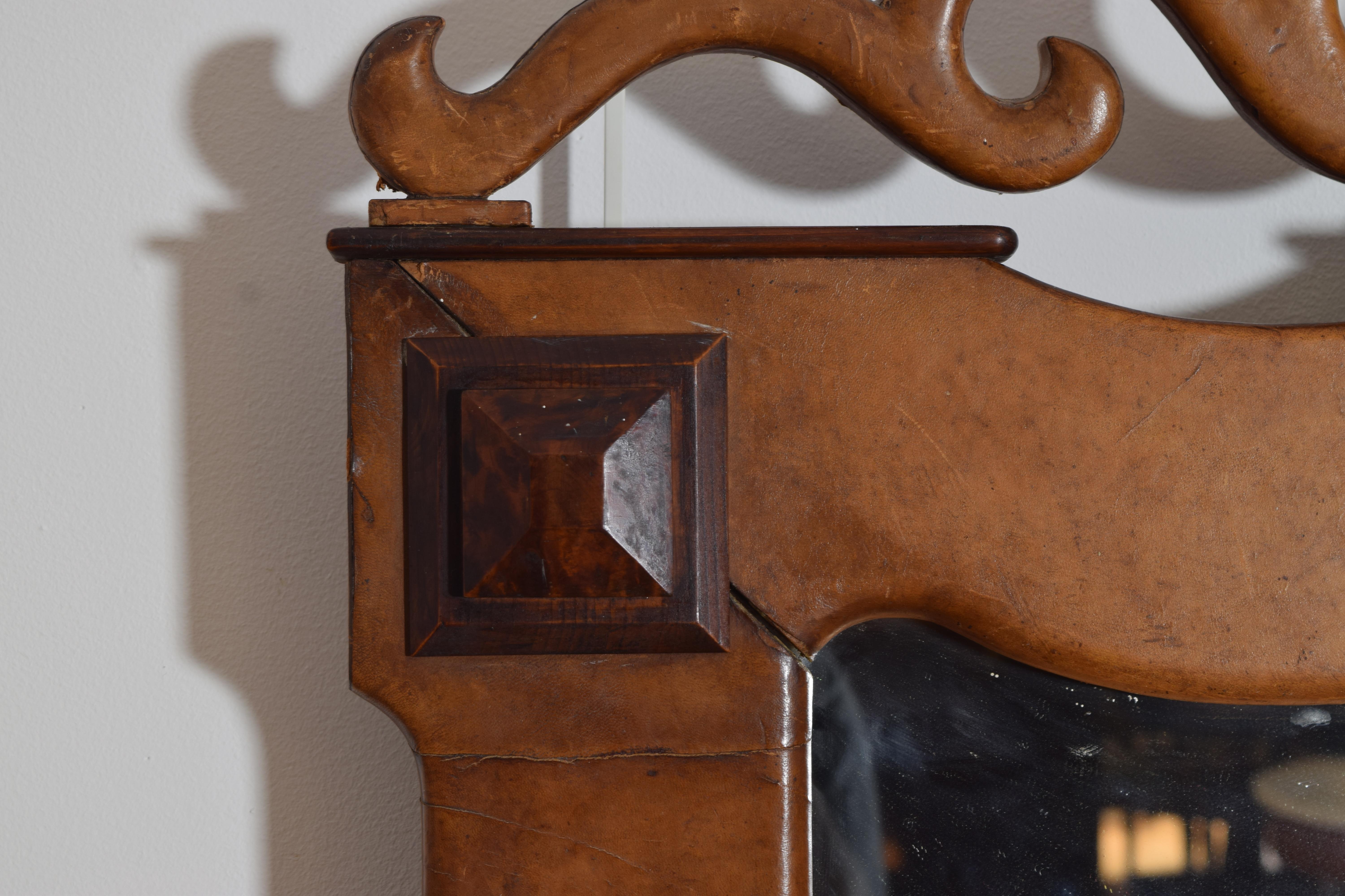 Début du 20ème siècle Miroir en cuir Coloni, début du 20e siècle en vente