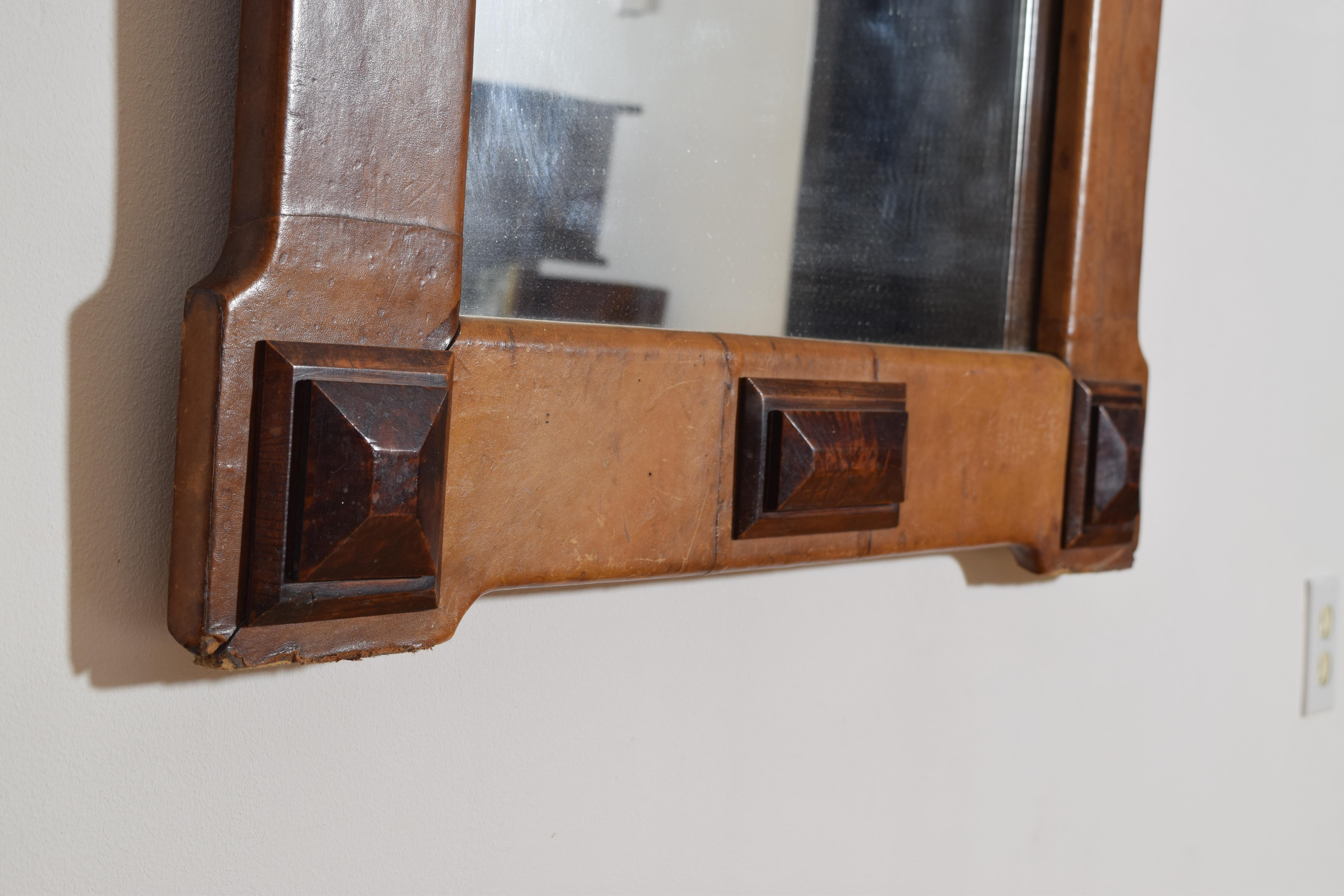 Cuir Miroir en cuir Coloni, début du 20e siècle en vente